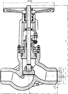 j61y磅級(jí)高溫高壓電站截止閥 結(jié)構(gòu)圖 / 尺寸圖